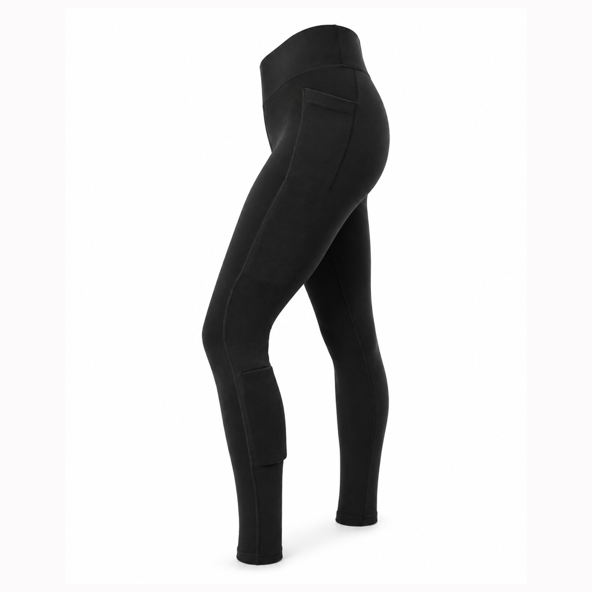 Black PTP Pace Microweighted High-Rise Booty Lift Leggings shown from the side on a white background.