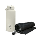 REFRESH PRO TOWEL & 1L FLASK SET BONE WHITE/BLACK