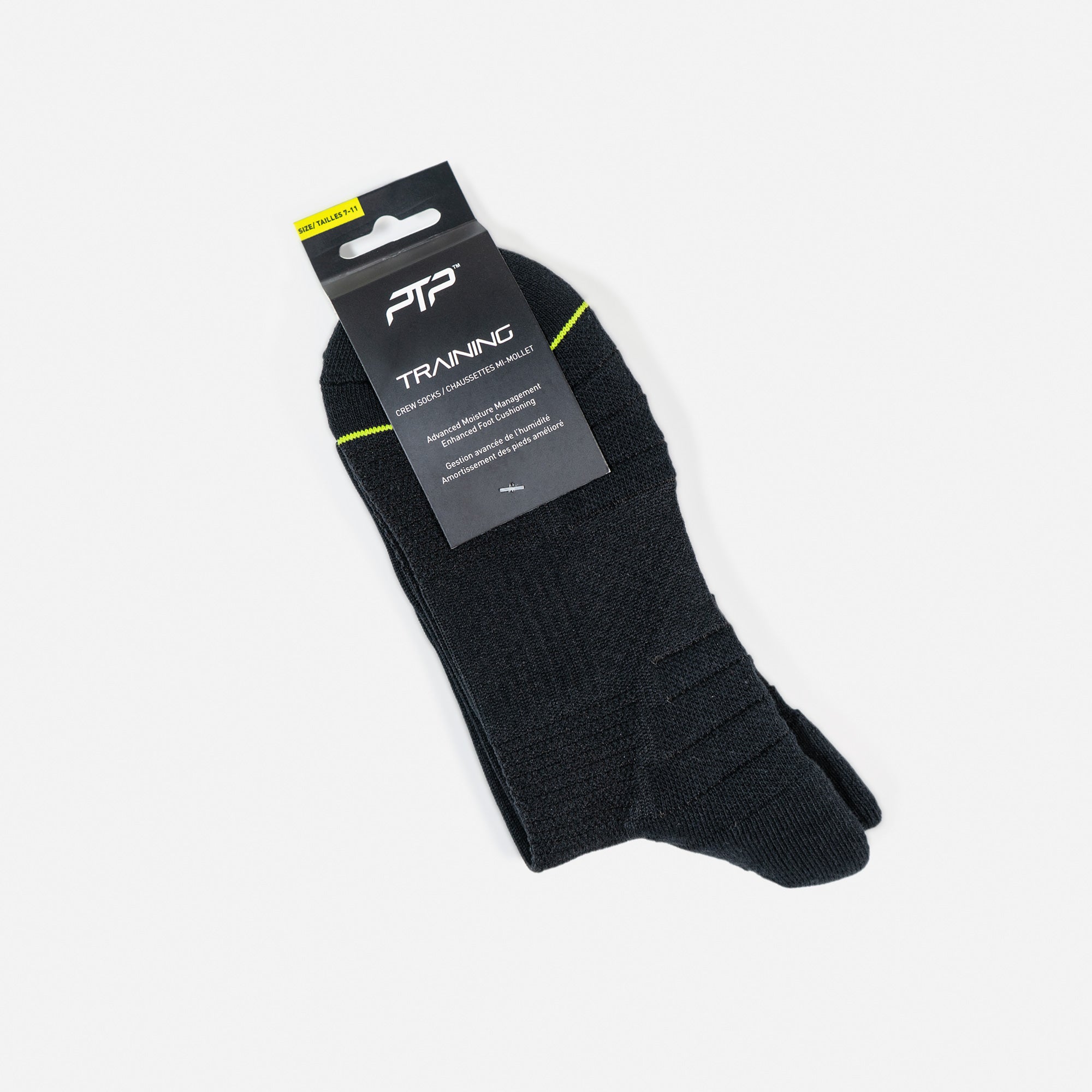 PTP TRAINING CREW SOCKS BLACK
