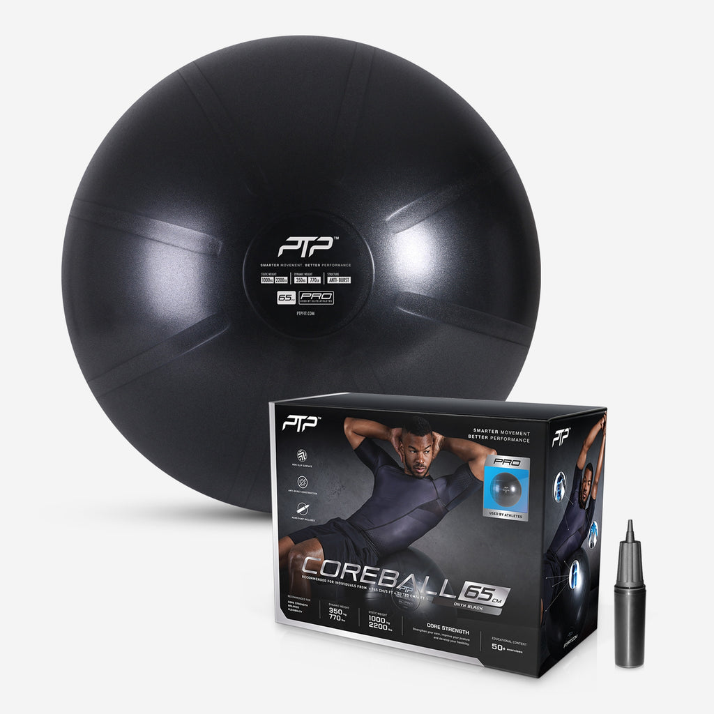 PTP CoreBall 65 cm Onyx Black for Core Strength & Balance Training