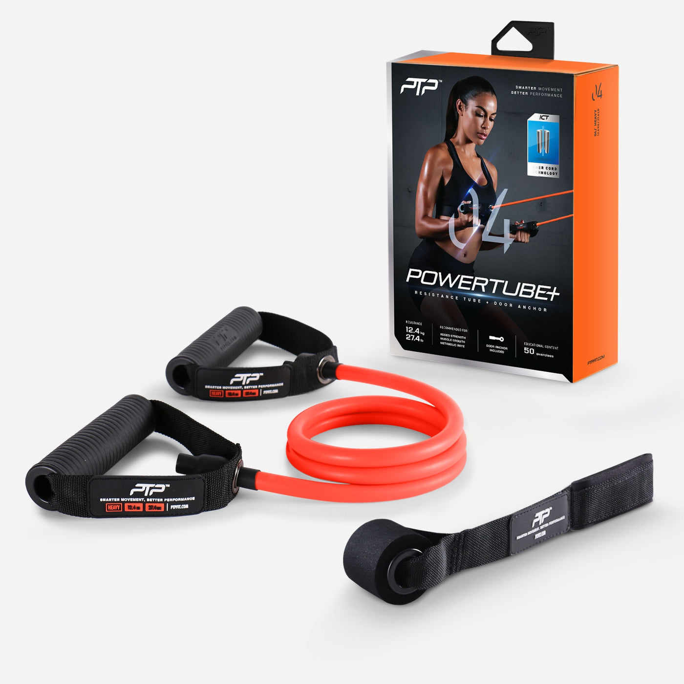Resistance Tube  PTP PowerTube+ Heavy (Orange) – PTP Fitness